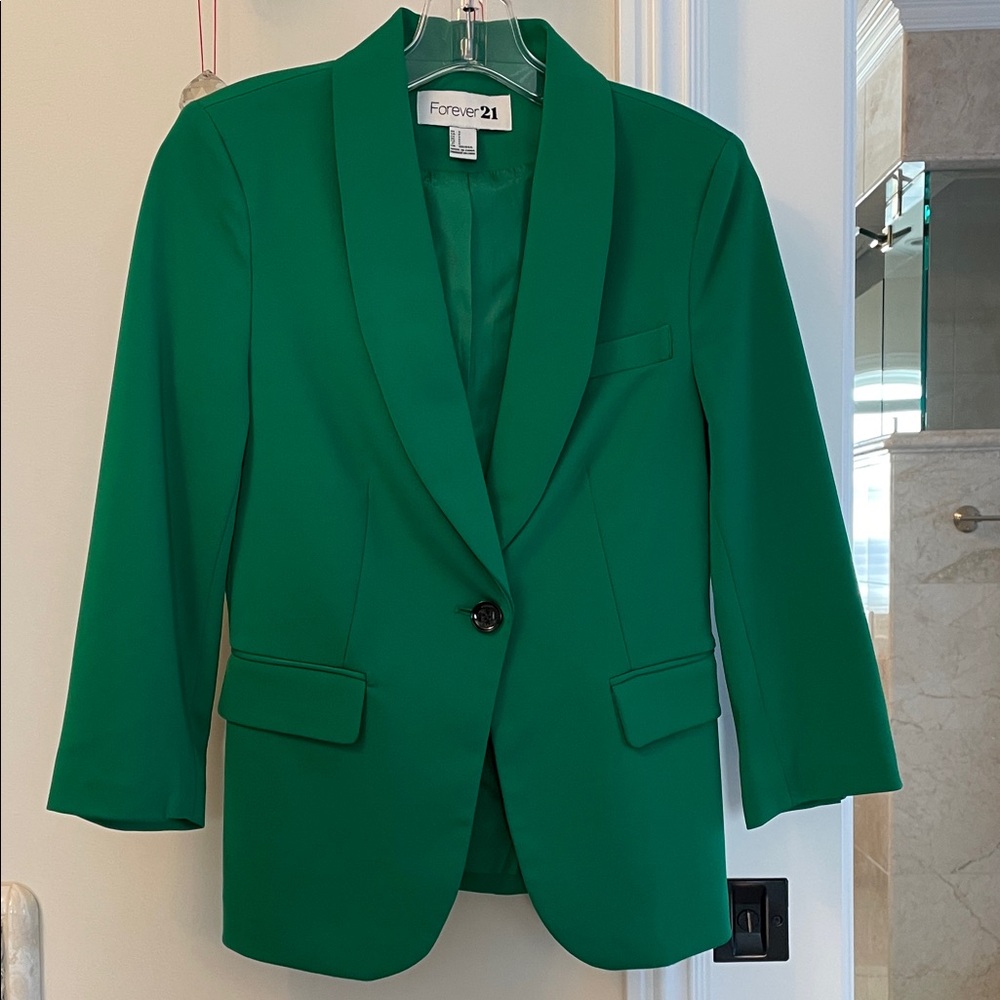 Forever 21 Vibrant Emerald Blazer